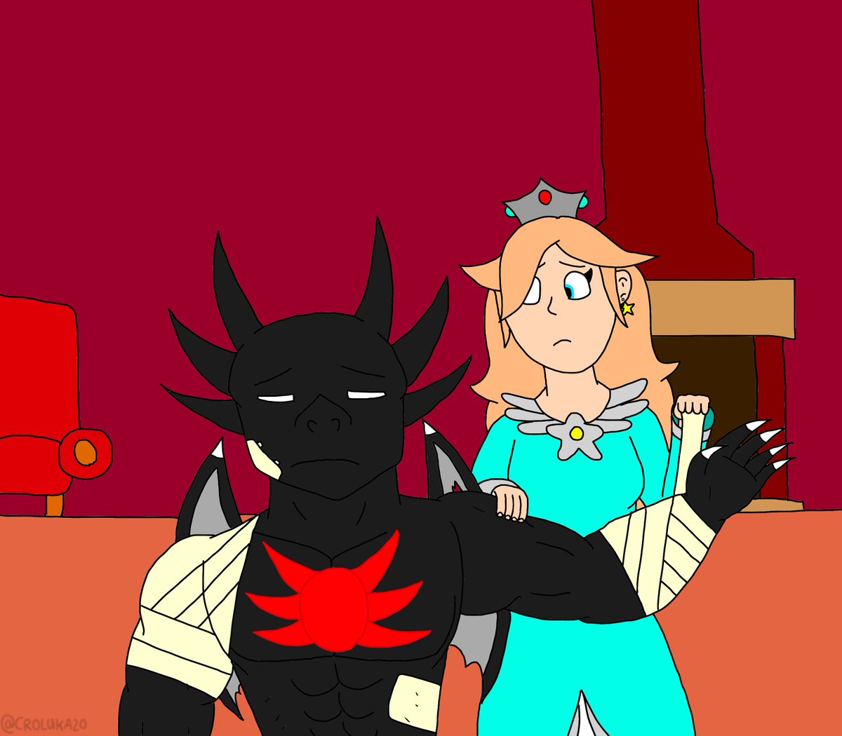 CROLUKA20's tweet photo. "Life wasn't always kind to you, was it?"
#dragon #rosalina #crossover #supermario #supermariogalaxy #owncharacter #oc #lore #dragoncharacter #friendship #wounds #backstory #fanart #drawing https://t.co/khiDzuj6Q0