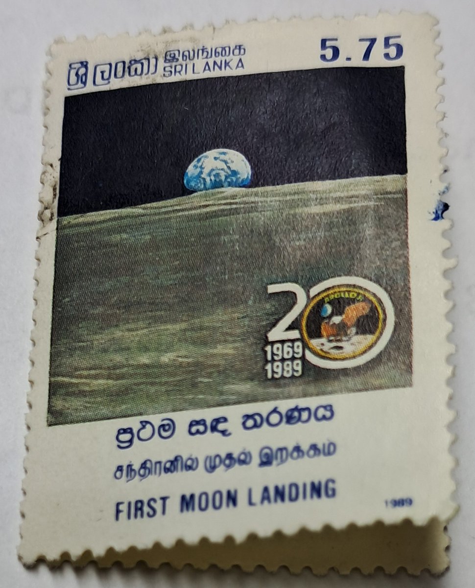 bashirahmed57's tweet image. Sri Lanka Stamps
Celebrating 20 years of humankind’s greatest leap!
1989 stamp honors the First Moon Landing with the iconic Earthrise scene. A beautiful blend of history, science, &amp;amp; art.
A must have for space collectors🌍

#Apollo11 #MoonLanding #SriLankaStamps #Philately #Stamp
