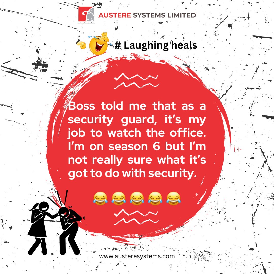AustereSystems's tweet image. Boss told me that as a security guard, it’s my job to watch the office.
I’m on season 6 but I’m still not sure what it has to do with security!
😂😂😂😂😂

#LaughingHeals #FridayHumor #OfficeJokes #AustereSystems