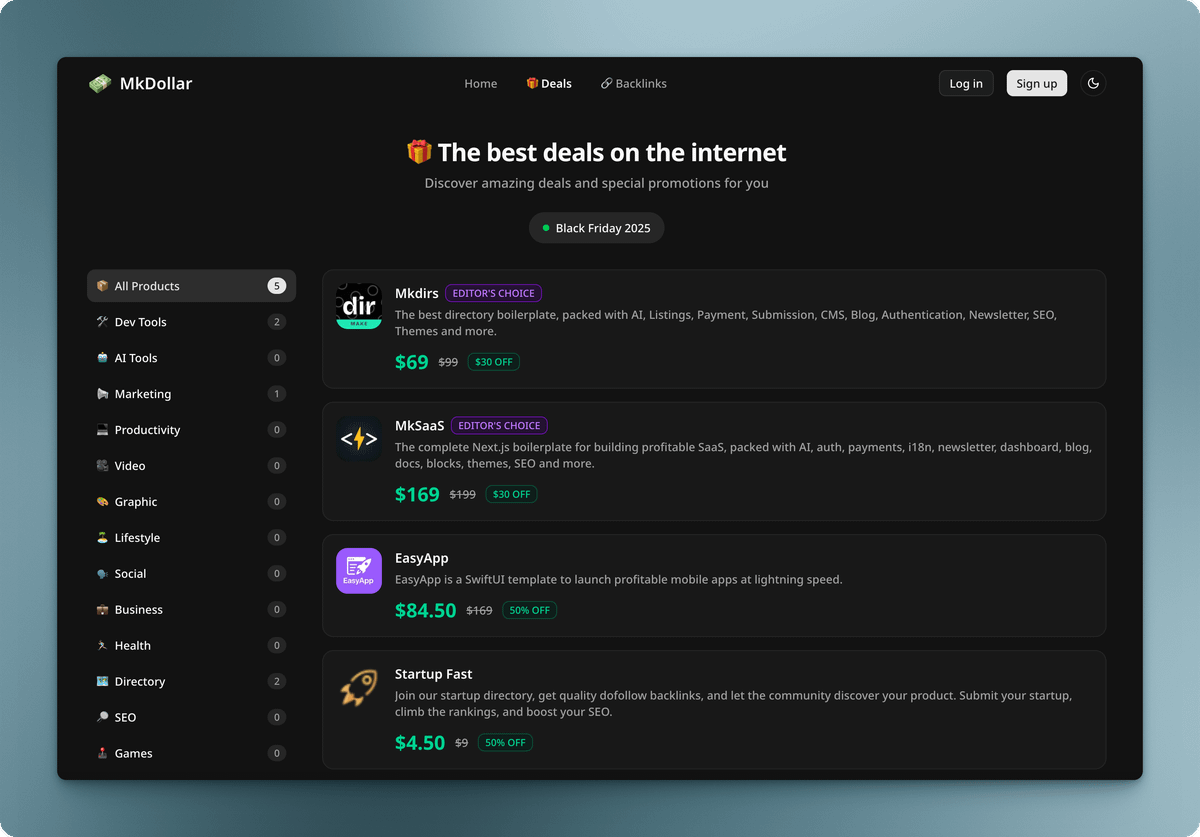 功能2:有專門的活動產品促銷頁面,不定期發布搞促銷活動的產品清單和它們的優惠資訊。
https://t.co/FIXPwPoHPz
剛好最近是黑色星期五,大家有產品搞黑五活動的都可以來提交,免費。將來還會新增其他節慶活動,別錯過。