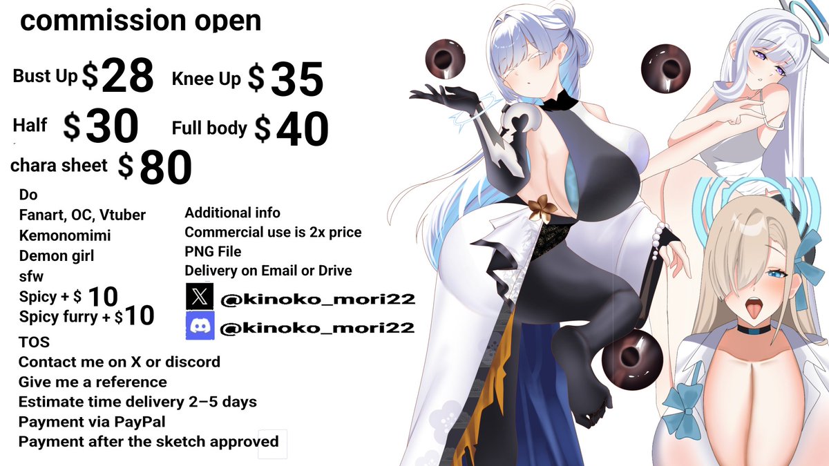 Kinoko_mori22's tweet image. ✨ Retweets are really appreciated ✨
Hello!
I’m open for commissions, 3 slots available.
Feel free to contact me via DM if you’re interested!
I offer affordable prices and good quality 💙
Have a nice day!
#commissionsopen  #opencommissions