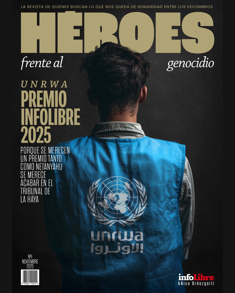 UNRWAes's tweet image. Este premio para nosotros es una válvula de oxígeno que nos da fuerzas para seguir adelante con nuestro trabajo y que realmente agradecemos. Gracias a todo el equipo de @_infoLibre por apoyarnos. No dejemos de mirar a #Palestina. @Raquel_Marti_