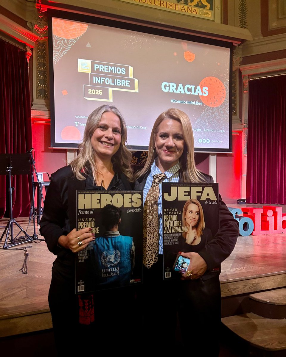 UNRWAes's tweet image. Este premio para nosotros es una válvula de oxígeno que nos da fuerzas para seguir adelante con nuestro trabajo y que realmente agradecemos. Gracias a todo el equipo de @_infoLibre por apoyarnos. No dejemos de mirar a #Palestina. @Raquel_Marti_