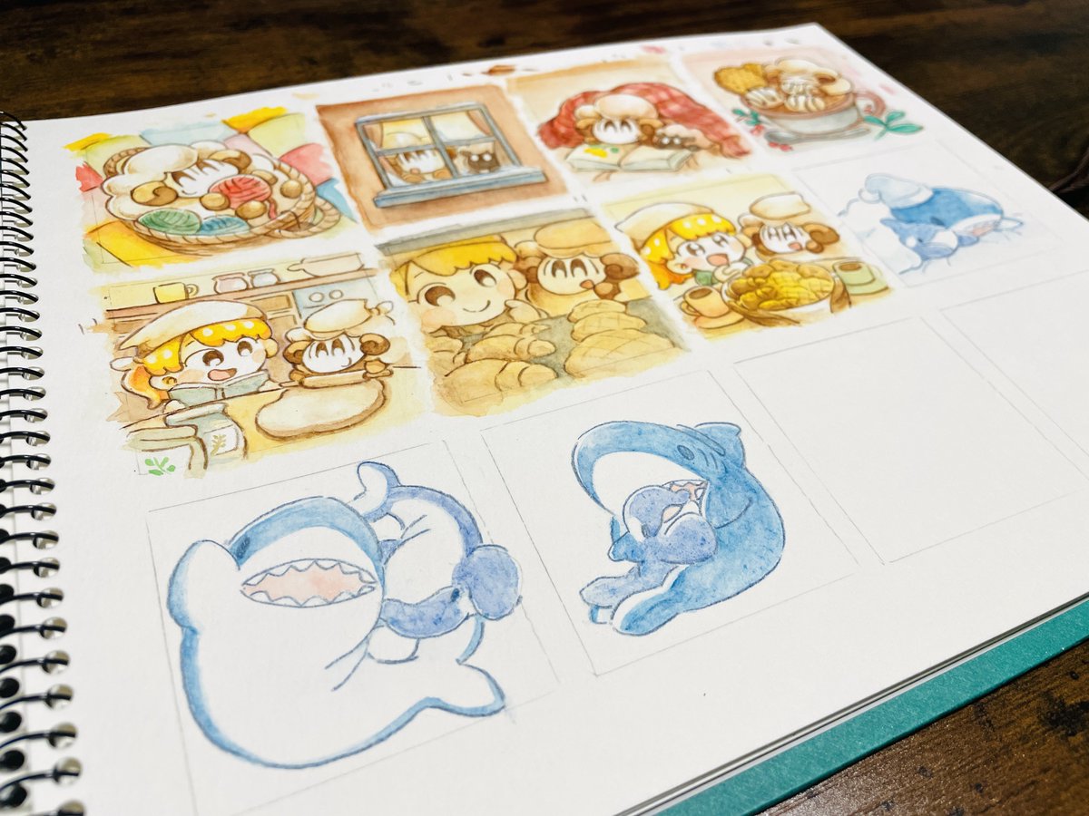 ミニ原画をもくもくと制作中です🌱
今回の開催時期は冬なので、温もりを感じられる絵を皆様にお届けできるよう頑張ります🌼

#原画市_制作中