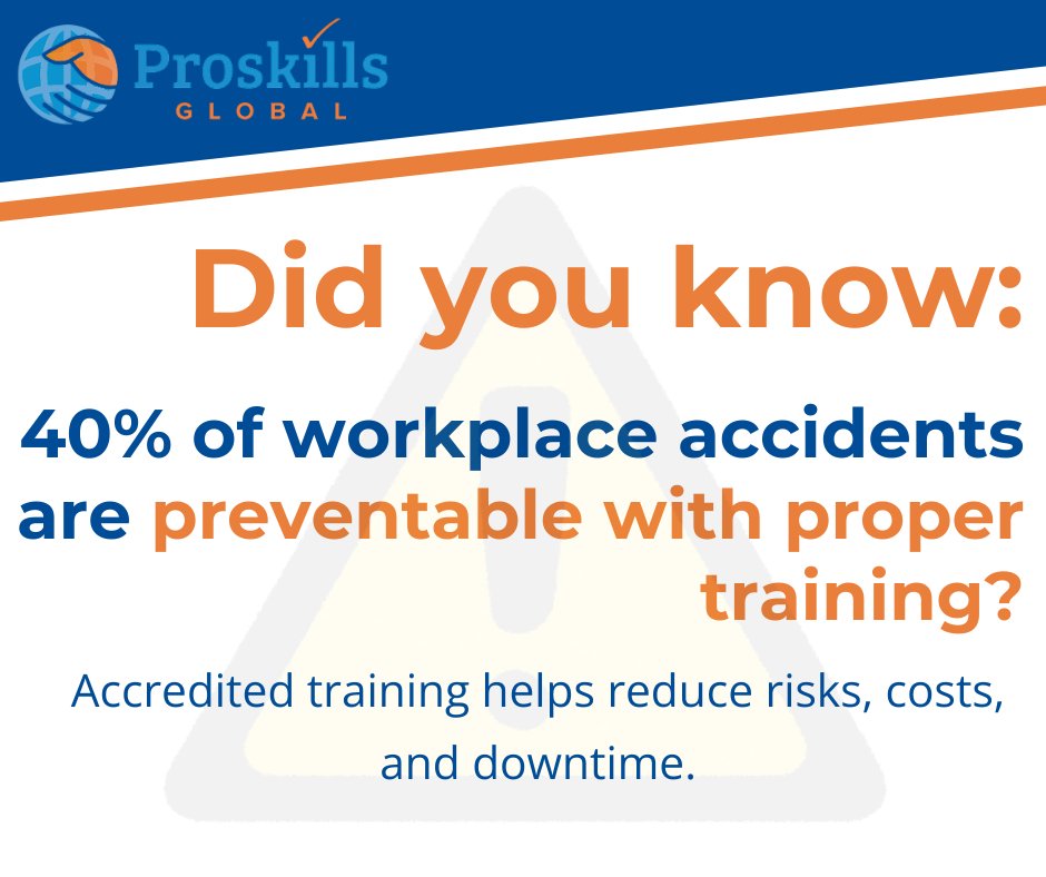 ProskillsGlobal's tweet image. Did you know?

📊 40% of workplace accidents can be prevented with the right training.

Accredited programmes = safer teams + lower costs.

👉 Explore your training options: proskillsglobal.co.uk/?utm_source=so…

#WorkplaceSafety #ProskillsGlobal