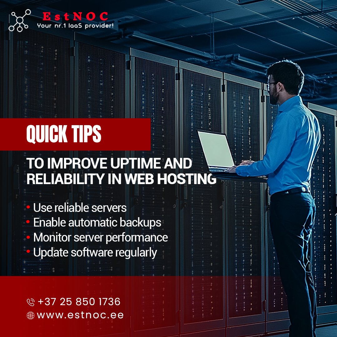 estnoc1's tweet image. 🚀 Improve your website uptime with reliable servers, regular monitoring, automatic backups, and timely updates! 
Visit now :- estnoc.ee
.
.
#estnoc #WebHosting #Uptime #servermanagement #ReliableHosting #CloudHosting #databackup #WebsitePerformance #techsupport
