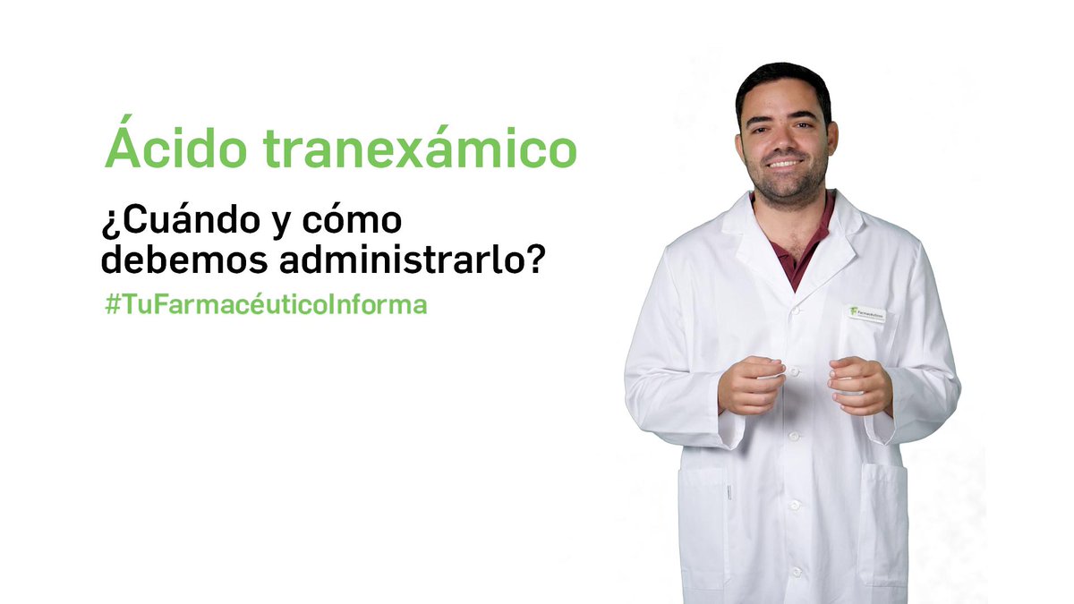 💊 Ácido tranexámico, ¿Cuándo y cómo debemos administrarlo?

El ácido tranexámico pertenece a un grupo de medicamentos denominados “fármacos antifibrinolíticos”

🔗 ow.ly/IF2p30sRzIA

📢 Una iniciativa de Farmacéuticos y Medicina Televisión

#TuFarmacéuticoInforma