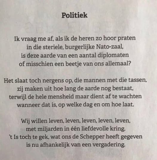 Toon Hermans.. die had het toen al bij het goede eind .