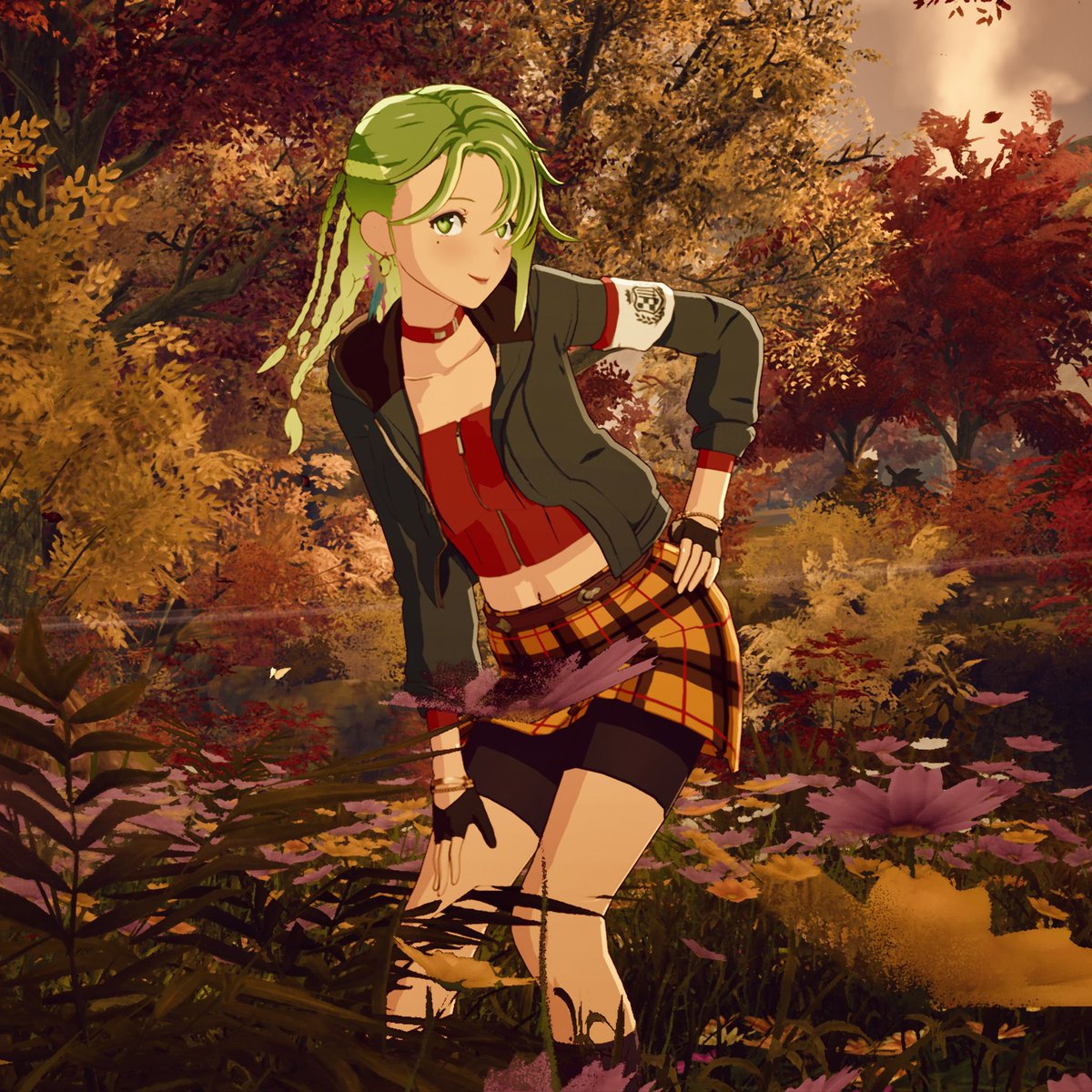 Tatsumi_Aoi's tweet image. 去年のブルプロの紅葉。
このときの髪型も好きでしたw
#ブルプロ #BlueProtocol