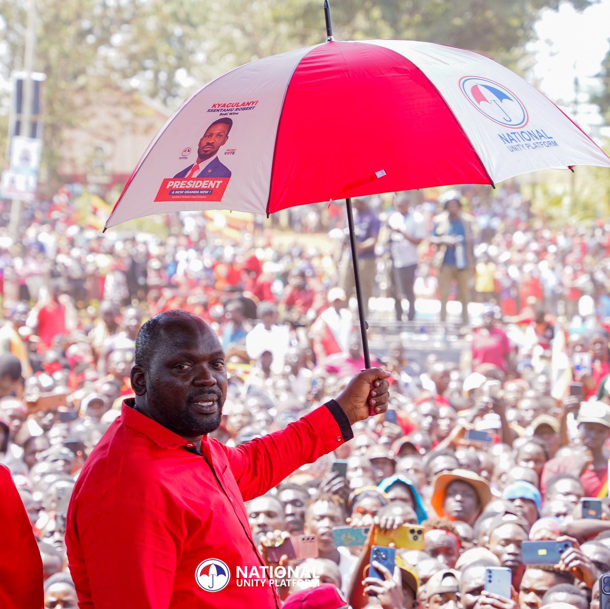 HEBobiwine's tweet photo. Second and third rallies in Jinja city concluded at Mpumudde and Wakitaka respectively. We have delivered our message of regime change to the masses. We have clearly stated that the prevailing police brutality is meant to break our resolve but we have to remain composed and resilient. We are now off to Iganga for the final campaign of the day.
#ANewUgandaNow
#ProtestVote2026 
#PeoplePowerOurPower