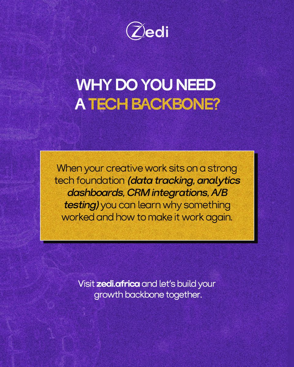 ZediInc's tweet photo. The biggest shift happening in marketing today is simple. Brands are moving from creativity-first to infrastructure-first
Because once your backend is right:
— Your creatives become more effective
— Your targeting gets more precise
— Your ROI becomes predictable
#zedi #ukstartup https://t.co/Y4WaDaBhGq