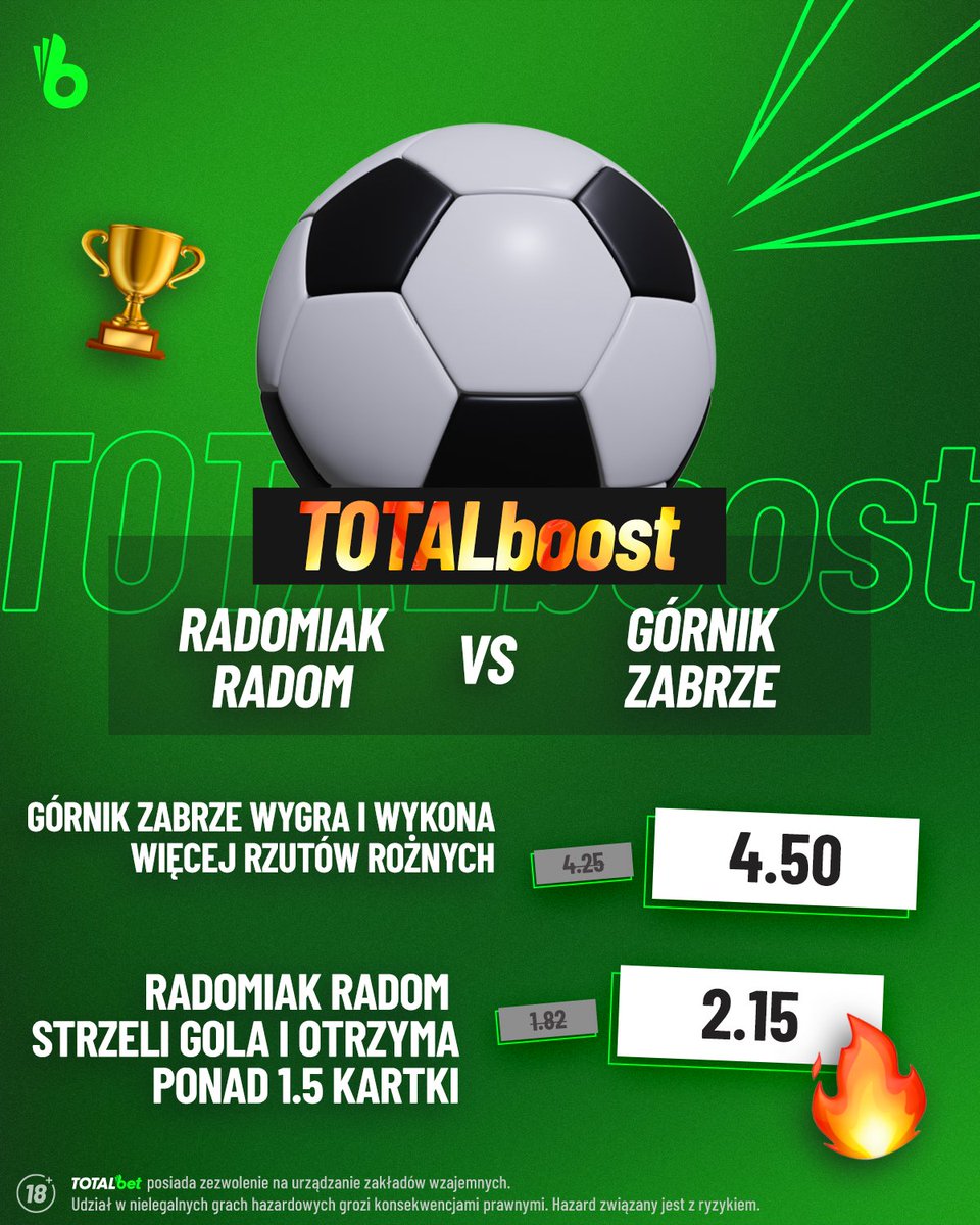 TOTALbetPL's tweet image. Łapcie TOTALboosty na dzisiejsze meczycho 🔥