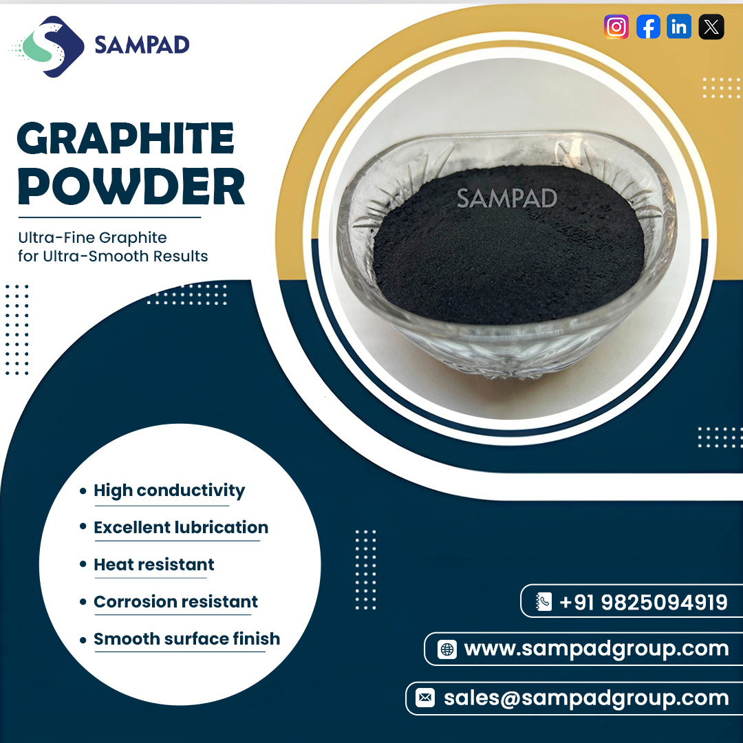 sampadgroup's tweet image. Experience ultra-fine quality with Sampad Group’s Graphite Powder ⚫✨

📞 +91 9825094919
🌐 sampadgroup.com
📧 sales@sampadgroup.com

#GraphitePowder #SampadGroup #IndustrialMaterials #HighConductivity #LubricationSolutions #EngineeringMaterials #HeatResistant