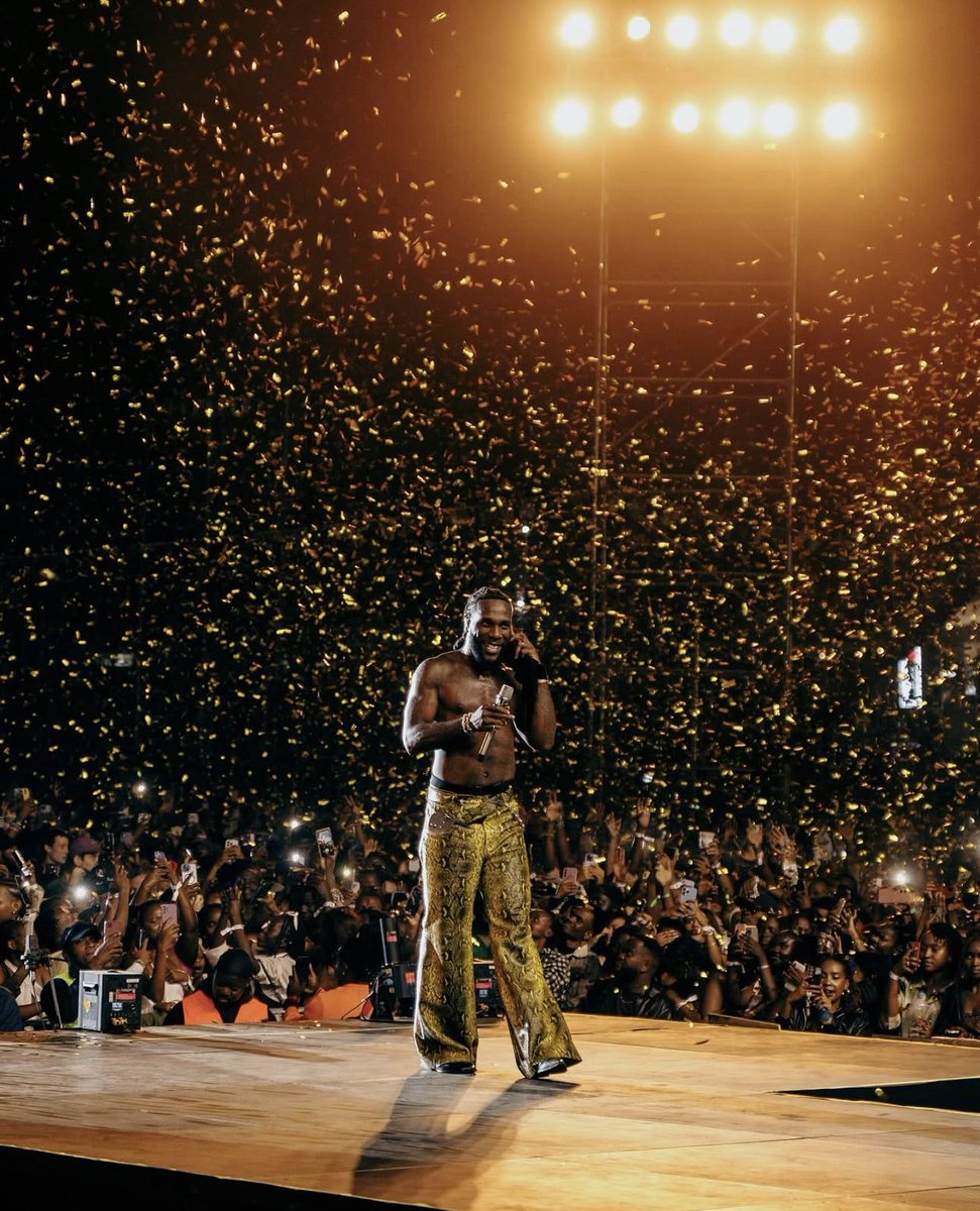 DAMIADENUGA's tweet image. Burna Boy made history as the first Nigerian-based artist to win a Grammy with his own album, Twice as Tall, earning the award for Best Global Music Album in 2021. His impact goes beyond accolades, he has carried the heritage of Afrobeats onto the world stage, filling arenas and…