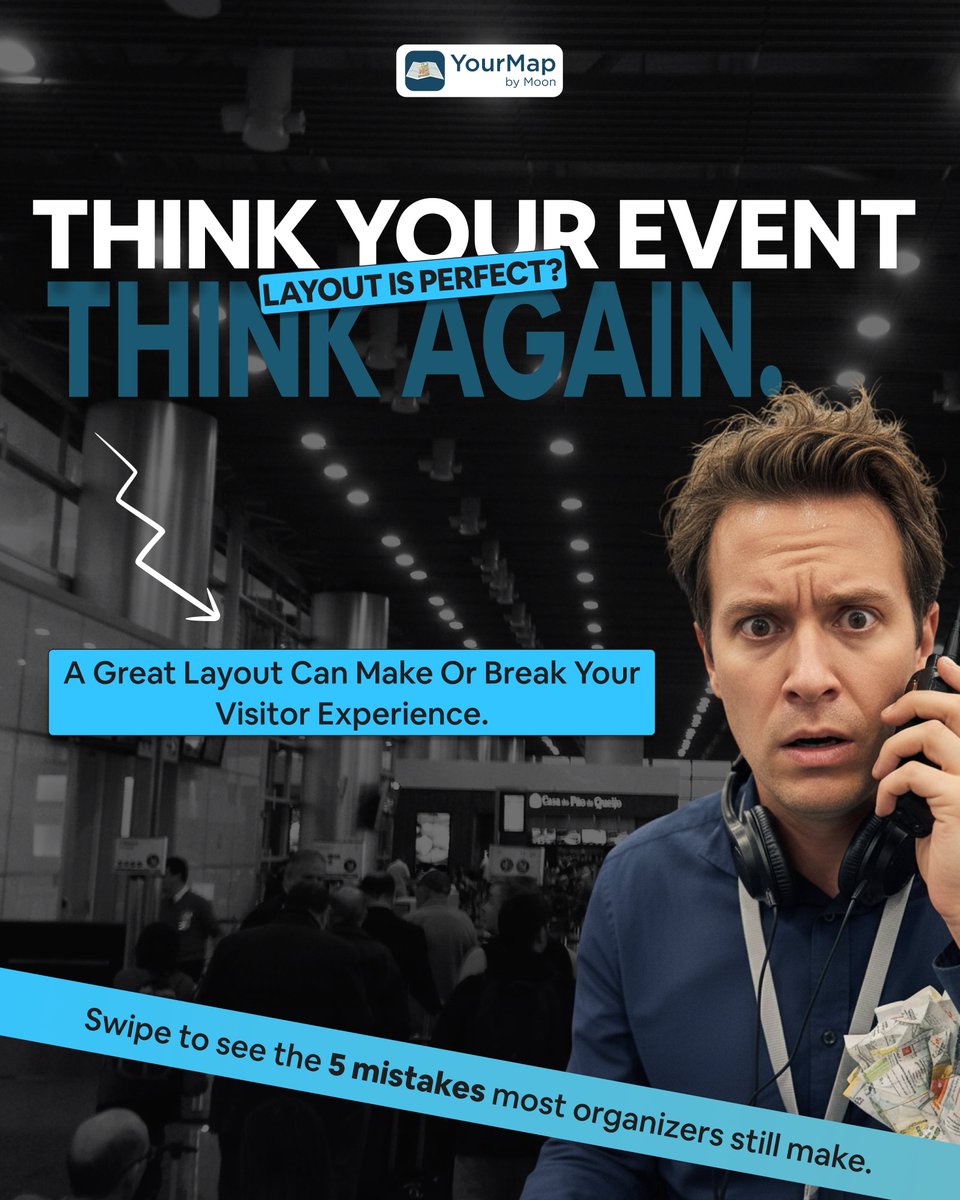 _MoonApps's tweet image. Great events don’t just happen, they’re mapped. 🗺️

A single layout mistake can cost you footfall, sales, and visitor trust.

YourMap helps you design events that flow, not frustrate.

Real-time updates, smarter layouts, happier visitors.

#YourMap #EventTech