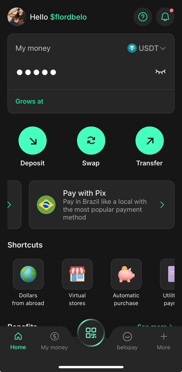 ✨Recién me escribieron para preguntarme cómo usar PIX para pagar desde <a href="/belo_app/">belo 🌎</a> y es súper simple. 
En la primera imagen verán que la opción aparece en pantalla en cuanto ingresas a la app: