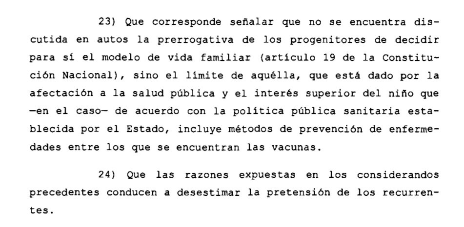 En 2012 la Corte Suprema de Justicia nos regaló una linda sentencia sobre la vacunación obligatoria de niños y niñas: "N.N. o U., V. s/ protección y guarda de personas". Clara, sintética y al punto.