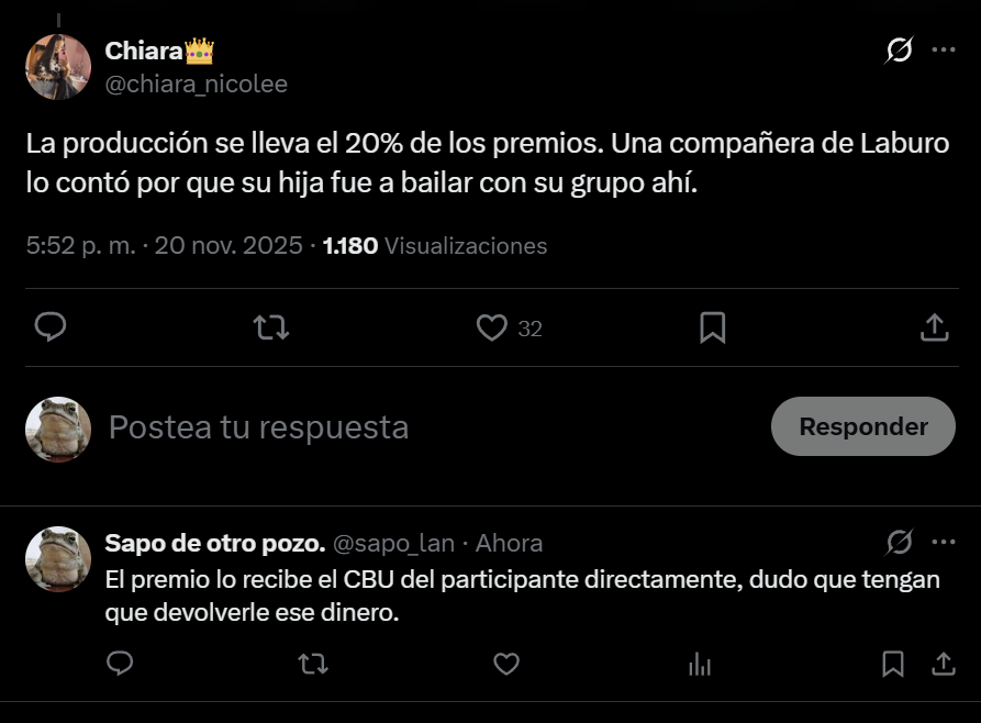 sapo_lan's tweet photo. @eltreceoficial que alguien me aclare lo que ponen acá, que la produccion se lleva el 20%.

No lo creo, no de Guido. https://t.co/5FH4tJzqkN