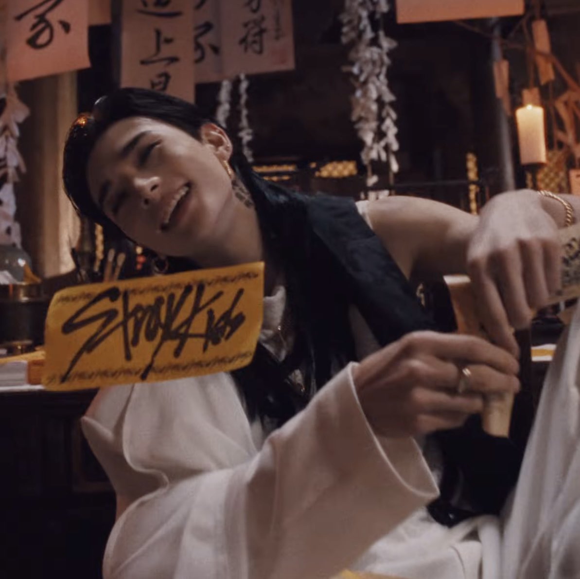 MTVUK's tweet image. Can’t stop thinking about Stray Kids in the DIVINE music video… the visuals 😮‍💨💫 #DIVINE