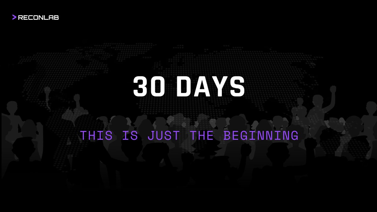 30 days of building
30 days of shipping
30 days of growth

To every user who ran a query
Every developer who integrated the SDK
Every community member who provided feedback  

This is YOUR platform. You made this possible.  Let's keep building. $RECON