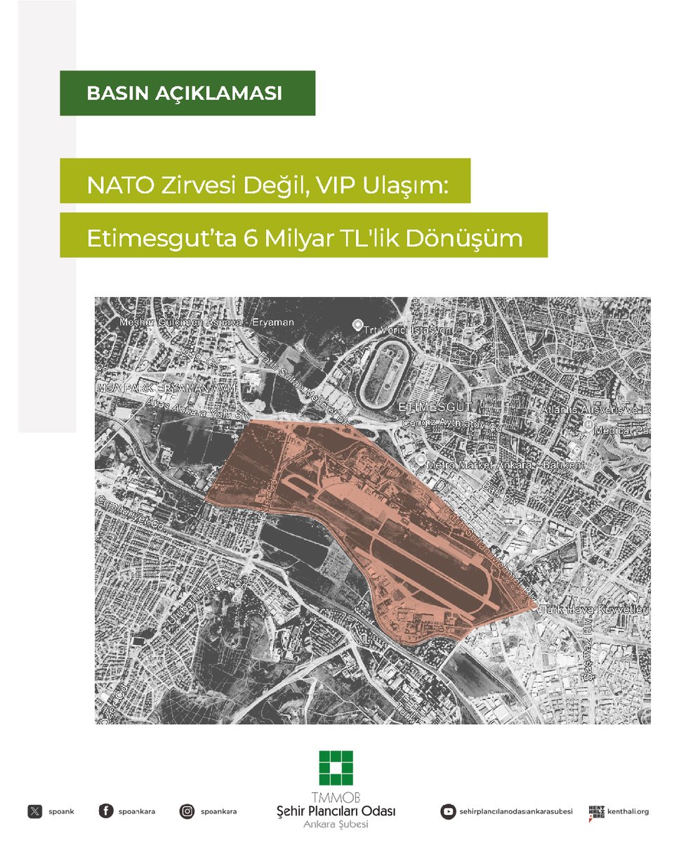 TMMOB Şehir Plancıları Odası Ankara Şubesi tweet media