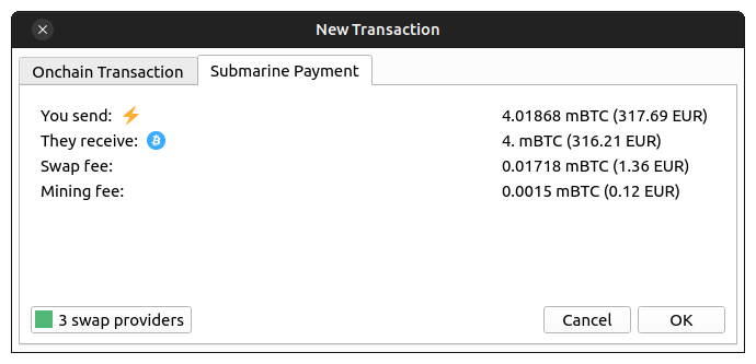 ElectrumWallet's tweet image. The next release of Electrum will support 'Submarine Payments', where you pay to an on-chain address using your lightning funds.