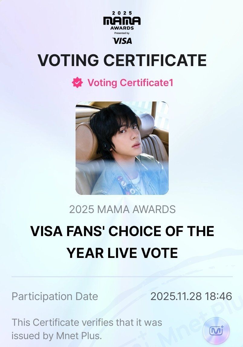 01Btsxarmy's tweet image. 📢 | The &quot;LIVE VOTE&quot; for VISA FANS&apos; CHOICE will end during the live broadcast. 

Make sure to VOTE FOR JIN on Mnet Plus App. We have limited time, so keep spreading this voting! 

🗳️:mnetplus.onelink.me/TRa8/uop6ncya?… 
🔑: ARMY Protect The 8thDaesang