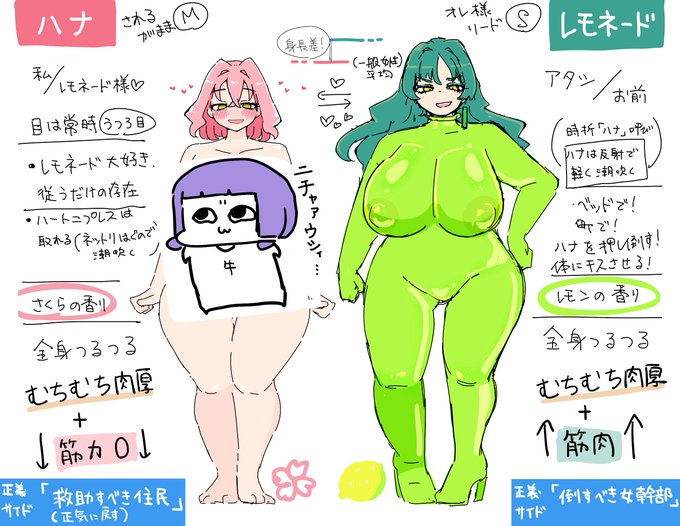 筋肉女幹部レモネード様②【表現緩和版】
レモネード様に溺愛するハナという女性がセットです🐮
pixivに元のどすけべ版あるよ(  `ᾥ'  )ニチャァ 