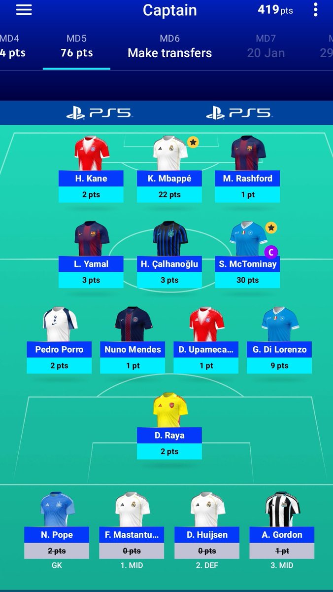 Everything was fine until mbappe decided to destroy my md🥲
OR🌎-50k
We will turn this around in coming midweeks🤞🏻
#UCLfantasy #UCL