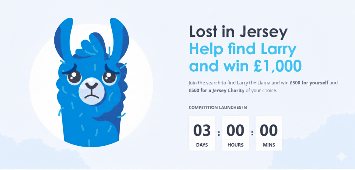 🦙 The hunt for Larry kicks off on Monday, 1 December at 12 pm!
He’s hiding somewhere on our digital map of Jersey and you’ll get one chance to choose where you think he’s gone.
It’s almost time to Find Larry.
👉 findlarry.je