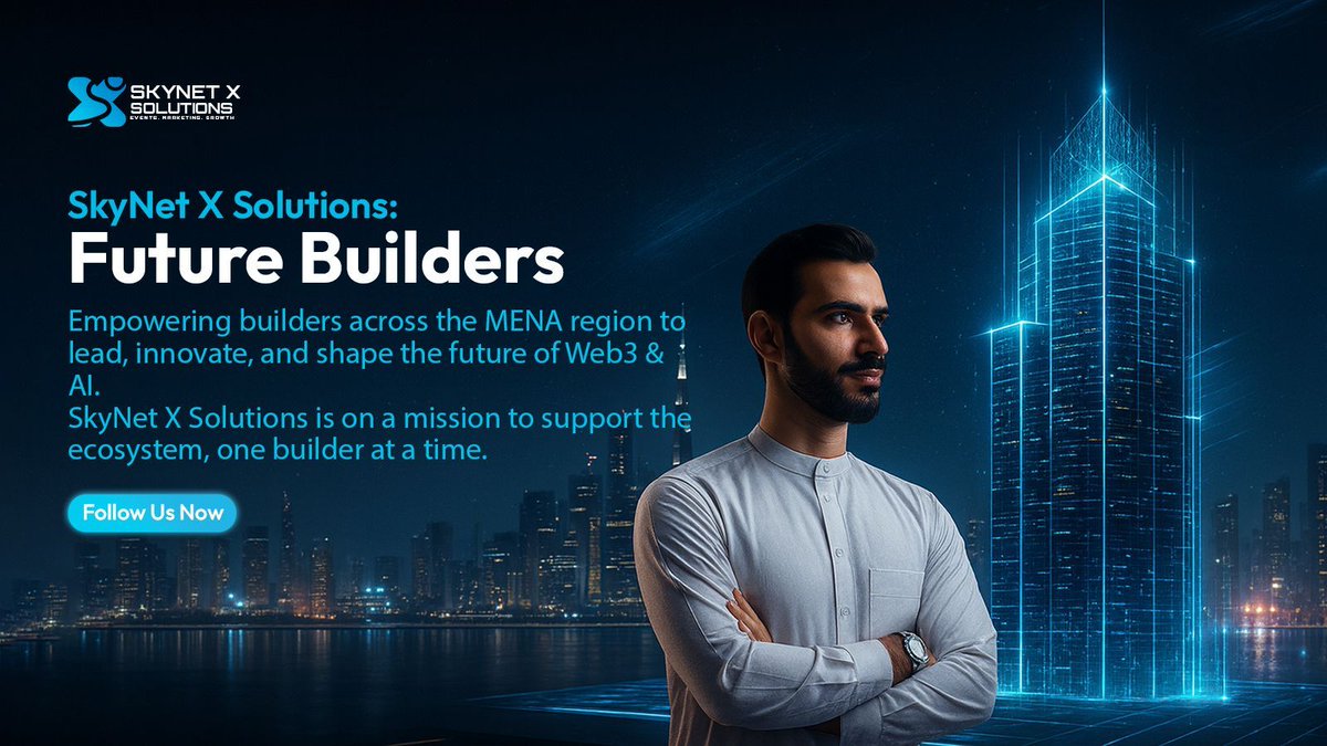SNXS_ae's tweet image. SkyNet X Solutions: Future Builders 🚀

We’re on a mission to empower the next generation of Web3 and AI innovators across the MENA region. Together, we’re shaping the future, one builder at a time. 🌍

👉 Follow Us NOW!

#SNXS #FutureBuilders #Web3Academy #AITraining #MENATech