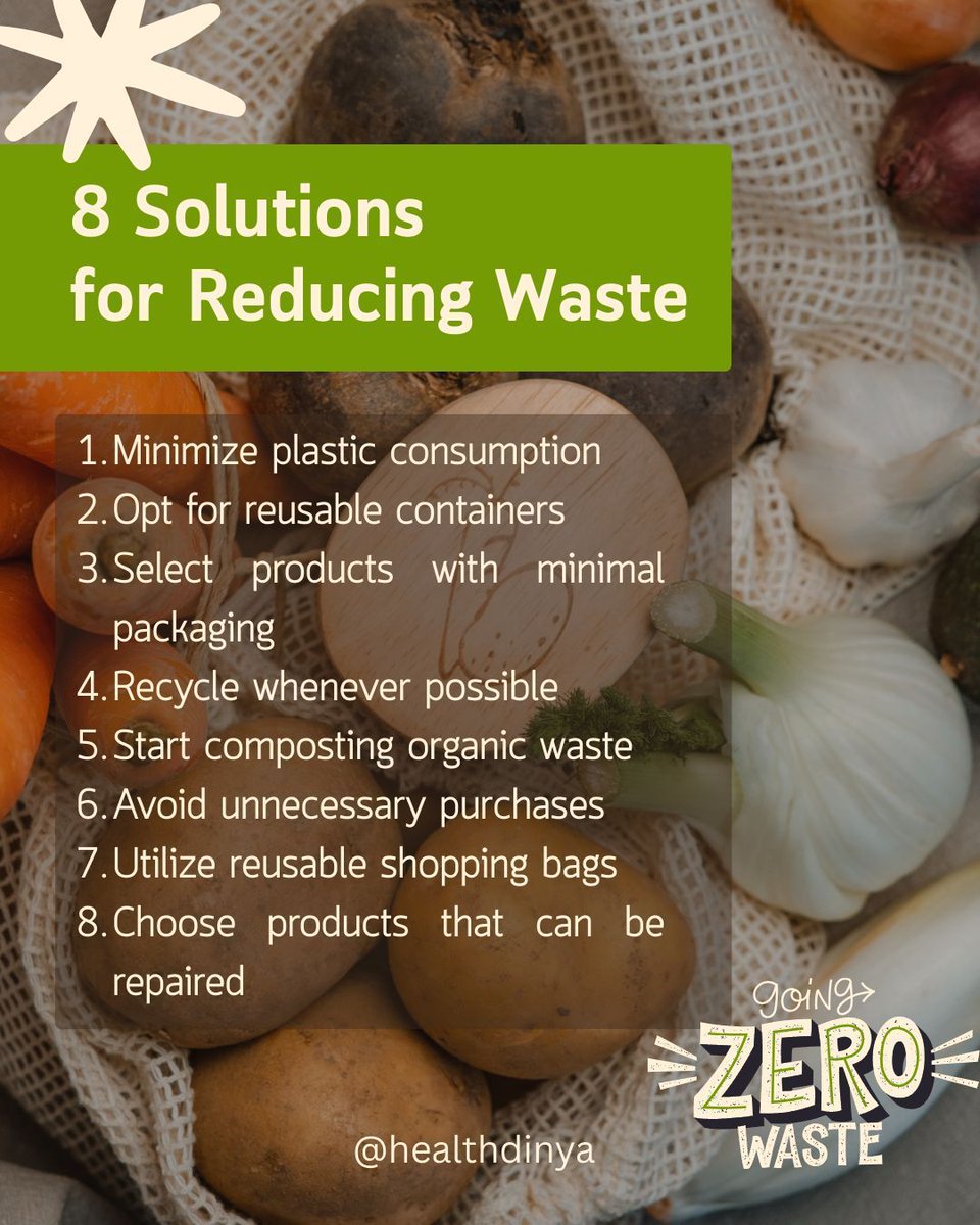HealthDinya's tweet image. Join the movement to make the world cleaner and greener by reducing waste every day! Small actions lead to big changes. 🌍♻️ #ReduceReuseRecycle #WasteNotWantNot #SustainableLiving #EcoFriendly #PlanetOverProfit #EnvironmentallyFriendly #healthdinya #viralpost #wellnessjourney