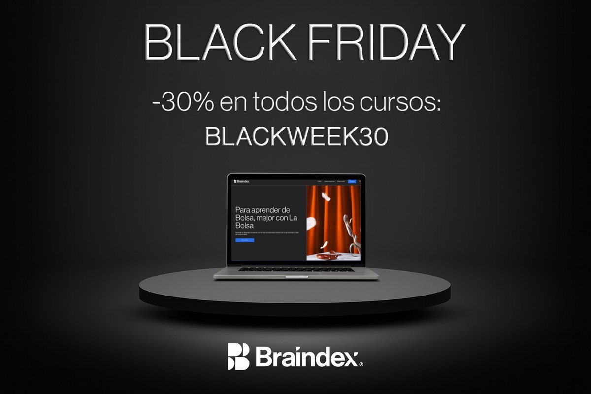 💻 ¡Última oportunidad para aprovechar #BlackWeek❗

⏳ El descuento del 30% en todos nuestros cursos finaliza este domingo a las 23:59h.

🎯 Usa el código 👉 𝐁𝐋𝐀𝐂𝐊𝐖𝐄𝐄𝐊𝟑𝟎 y destaca en los mercados financieros.

🔗 six.swiss/3vxBawS

#Braindex #BlackFriday