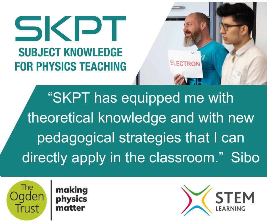 Teaching KS3/4 physics out of field? 
Feb half term subject knowledge CPD at STEM Learning. York 
✅FREE 5-day residential inc catering, accommodation, travel 
✅Core content, required practicals, online study: Electricity, Forces, Energy
loom.ly/PWg9jnQ