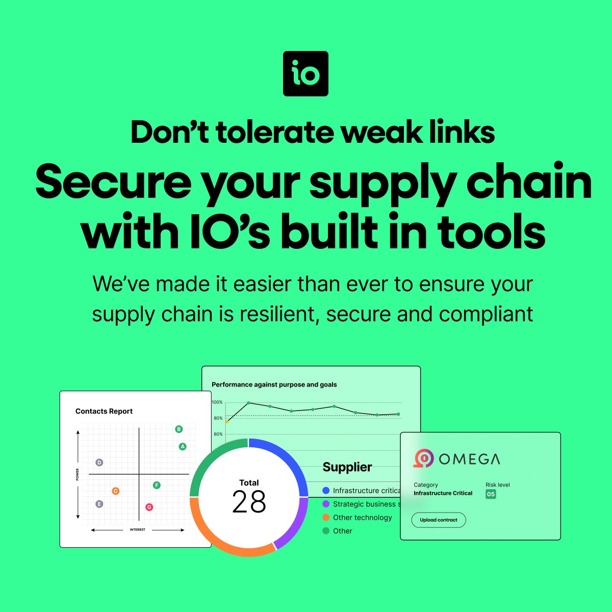 isms_online's tweet image. With IO&apos;s supply chain management features, it’s easier than ever to ensure your supply chain is resilient, secure &amp;amp; compliant with regulations. Boost business resilience and protect customer, partner, employee &amp;amp; stakeholder information. Take the tour: isms.online/global-interac…
