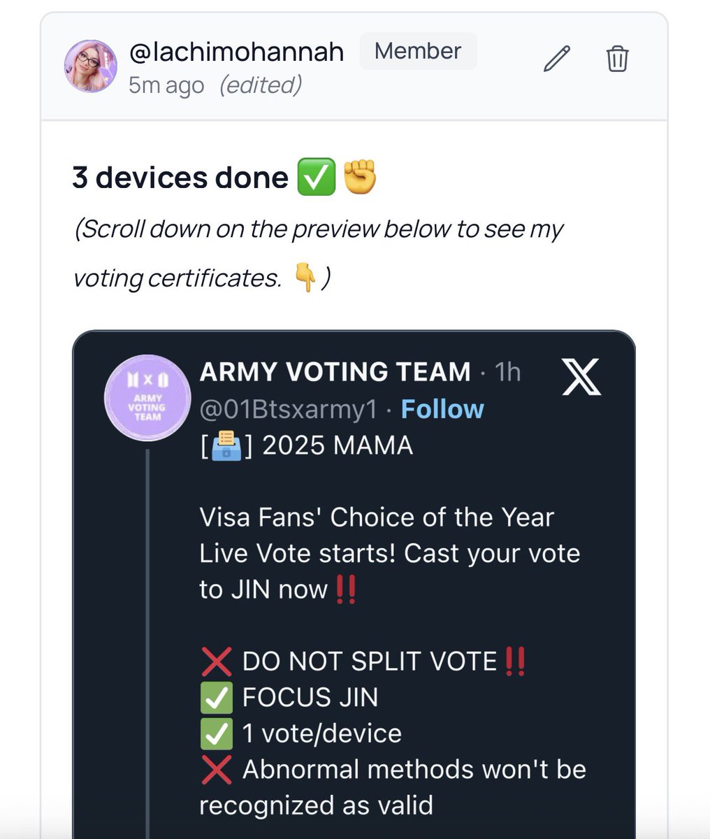 Lachimohannah's tweet image. Basic HTML formatting accepted, yayyyyy 👏🫶