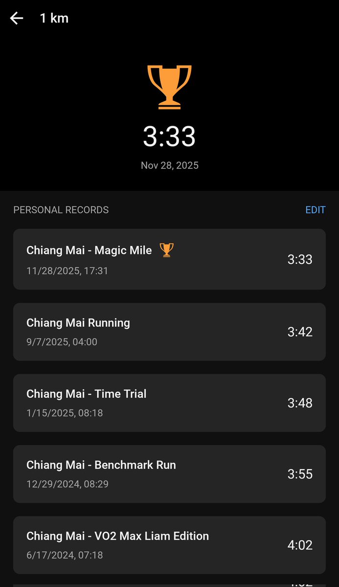 1 year of running progress

Funny enough, I am training with much less intensity this season but progressing much more!