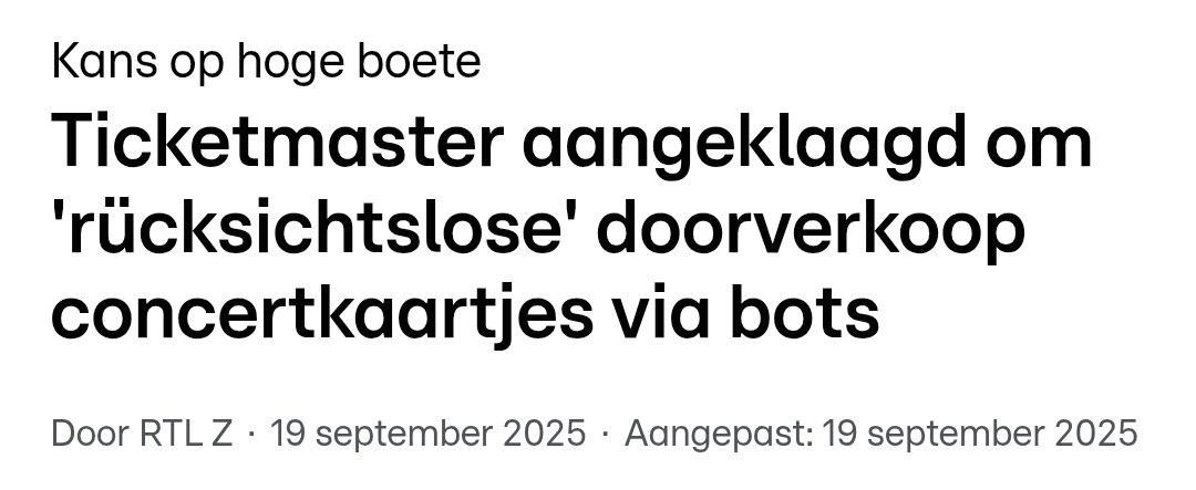 Rob_DeLaMadera's tweet image. Aangeklaagd,  maar ze gaan er gewoon mee door.
Het kan niet anders dan dat ze er veel aan verdienen.
#corruptie 
#ticketmaster