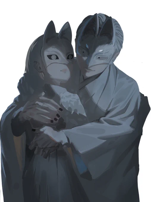 ハードライトメインの塗りが今流行ってるらしいから 久しぶりにやってみた レイヤー気にせずにガシガシ陰影描けるからやり易い