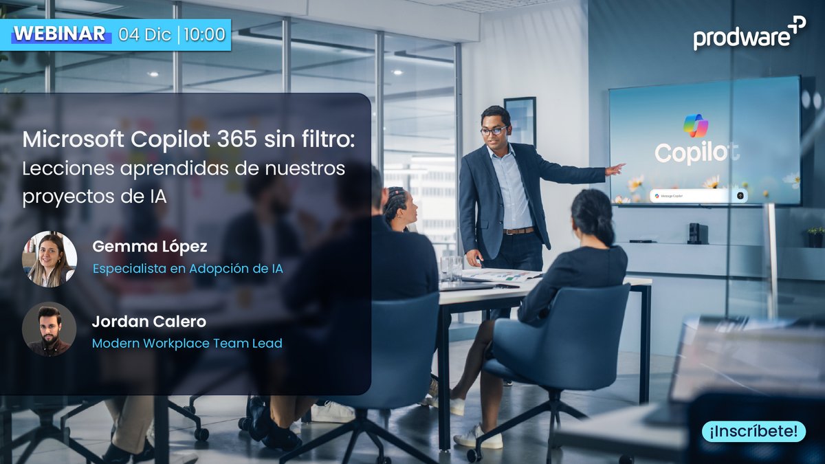ProdwareES's tweet image. 🚀 ¿Quieres descubrir cómo sacar el máximo partido a la #IA? Nuestros expertos compartirán de forma abierta y práctica todo lo que hemos aprendido como #partner especialista en IA para que aproveches todo el potencial de #Microsoft365Copilot: ➡️ okt.to/sJgrHp
#Prodware