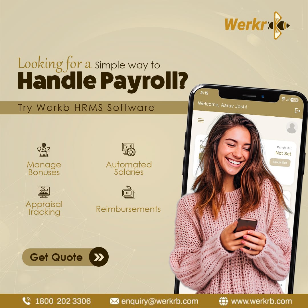 werkrb's tweet image. Stop drowning in payroll complexities! Werkrb HRMS Software is the simple solution for managing Automated Salaries, Bonuses, Appraisal Tracking, and Reimbursements.

Get your quote and streamline your HR today!

📞18002023306 

#HRMS #PayrollSoftware #Werkrb