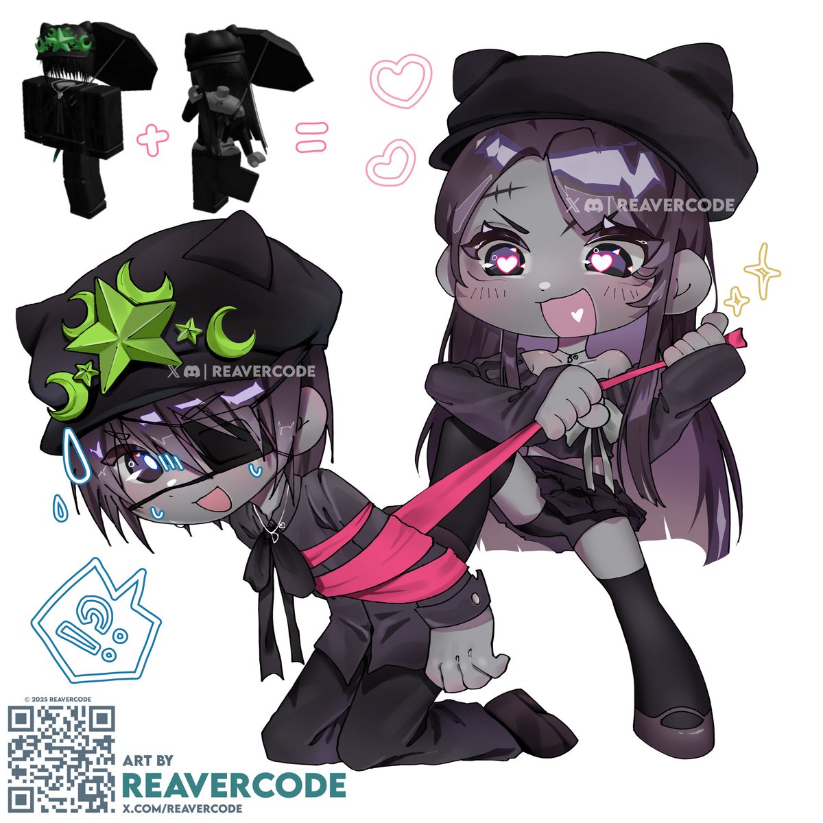 reavercode's tweet image. my first chibi comm 🥹🙂‍↕️ 4 @breadumss !!! #ROBLOX #robloxart #commissionsopen