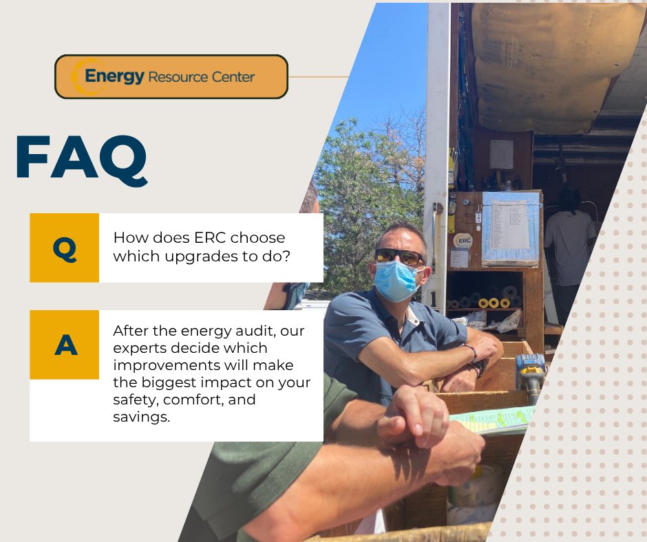 energyrescenter's tweet image. FAQ Friday: How does ERC choose home upgrades?
💡 After an energy audit, our experts prioritize improvements that boost safety, comfort, and energy savings—from sealing leaks to insulation or HVAC upgrades. 🏡
#FAQFriday #EnergyEfficiency #EnergyResourceCenter