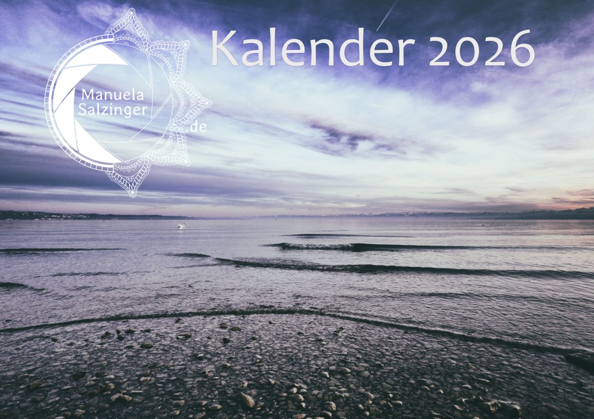 Den Hochformatkalender kennt Ihr ja nun und da es, wenn man die Postlieferzeiten anschaut, schon kurz vor Weihnachten ist, kommt hier der Querformatkalender. Das Cover ist der Bodensee mit ineinanderverlaufenden Wellen im Hörlepark in Konstanz.

manuelasalzinger.de/shop