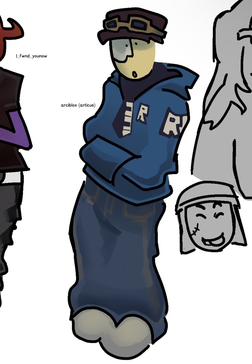 pizzaednoob's tweet image. oc sketches from phone
#robloxart