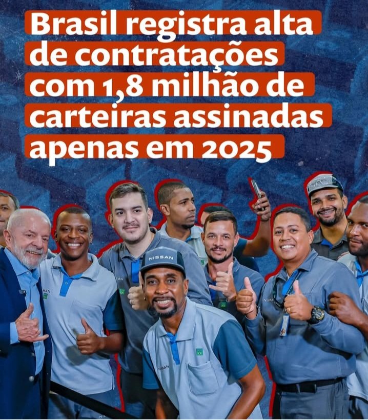 Governo Lula é recorde atrás de recorde.
E oportunidade de emprego pra todos.
Aceita que dói menos LULA  REELEITO.