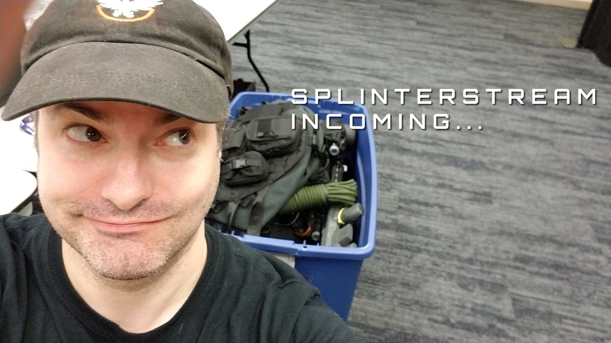 Also: my stream has begun!
twitch.com/Splintershield