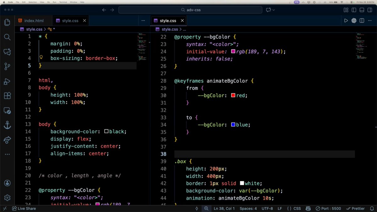 stackarnav's tweet image. Learned some crazy advanced CSS today and my brain is still buffering 😭🔥

💠 box-shadow for depth
💠 text-shadow for cleaner hierarchy
💠 conic-gradient for dynamic backgrounds
💠 keyframes + scale() for smooth animations
💠 @ property for custom CSS variables

@ankurdotio…