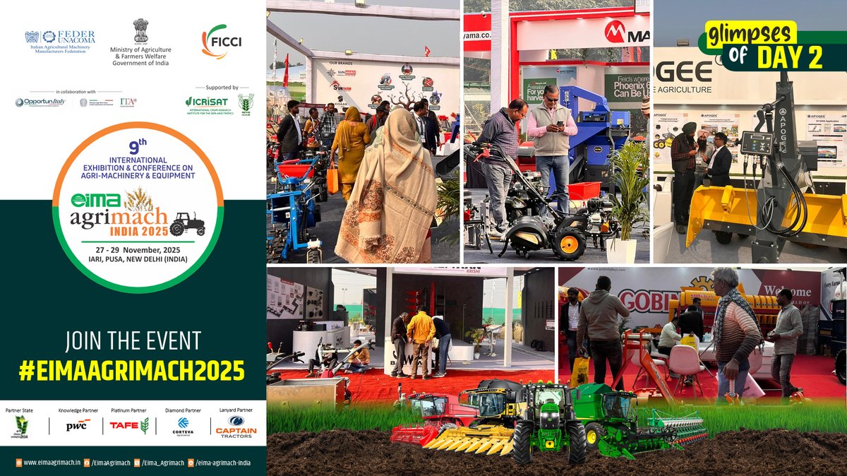 Eima_Agrimach's tweet photo. Day 2 wrapped! More tech, more ideas, more agriculture innovation. 🌾#EIMAAGRIMACH2025 showcased the future of agriculture with engaging demos and breakthrough innovations. https://t.co/qf34HCfxf0