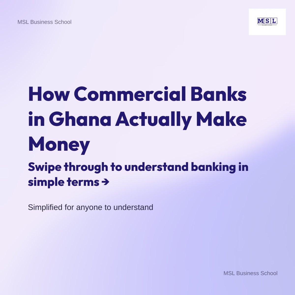 mslbusiness_sch's tweet image. Ever wondered how banks actually make their money?
Here is a simple and easy-to-understand breakdown.

Follow MSL Business School for more insights.